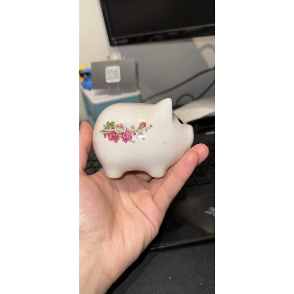 Floral Ceramic Piggy Bank - Picture 3 of 5